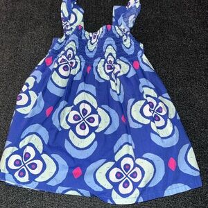 Gymboree blue & periwinkle pop flower dress. 6/12 months. VGUC.